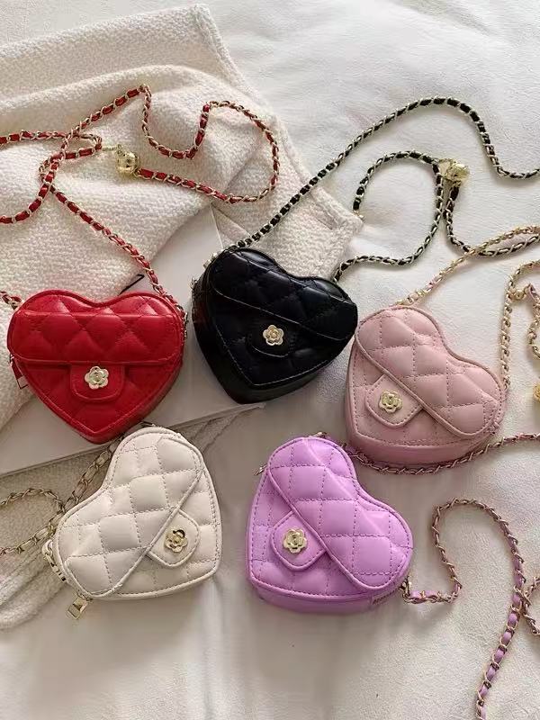 Amorette heart mini bag in Red, Black, Ivory, Blush Pink and Lilac