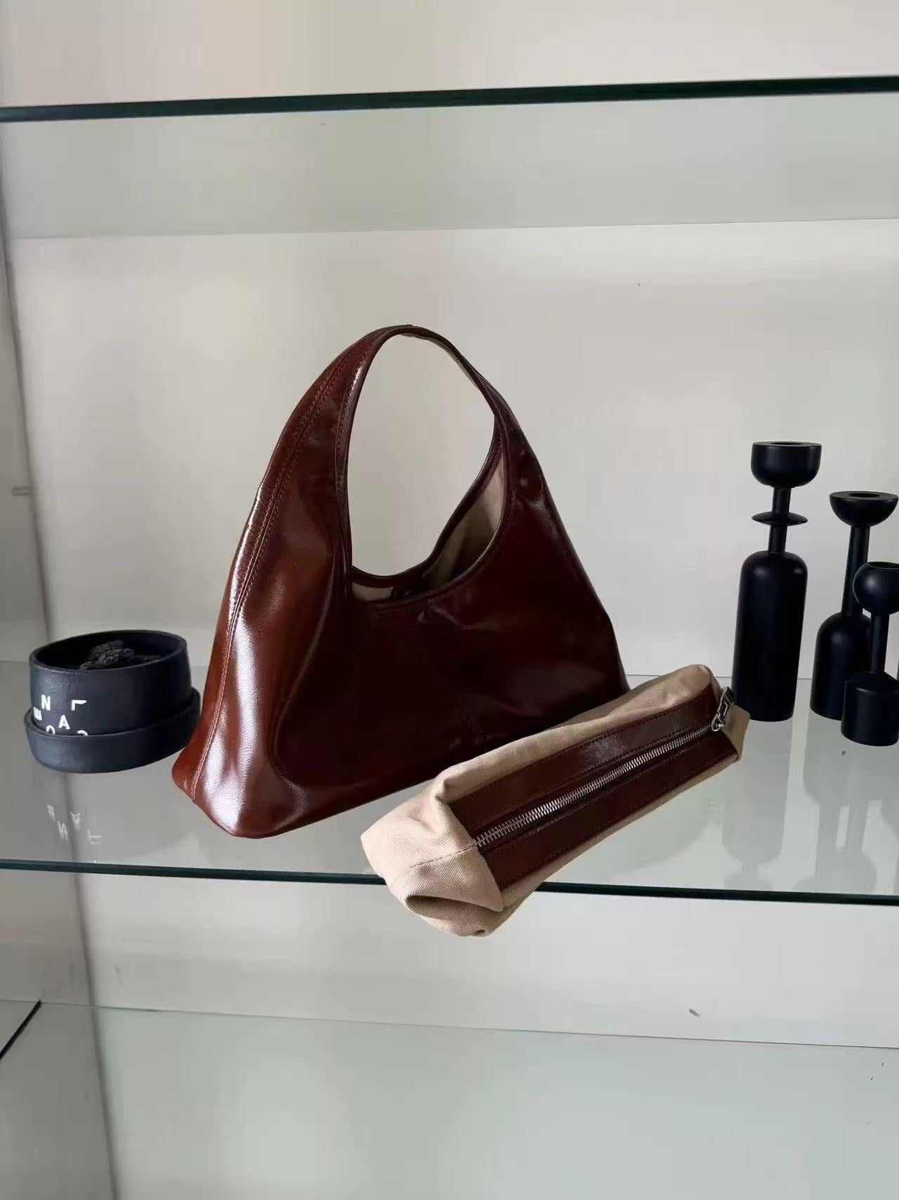 Amoirelle Espresso Soft Hobo Bag – Brown Everyday Shoulder Purse – Espresso Brown view 1